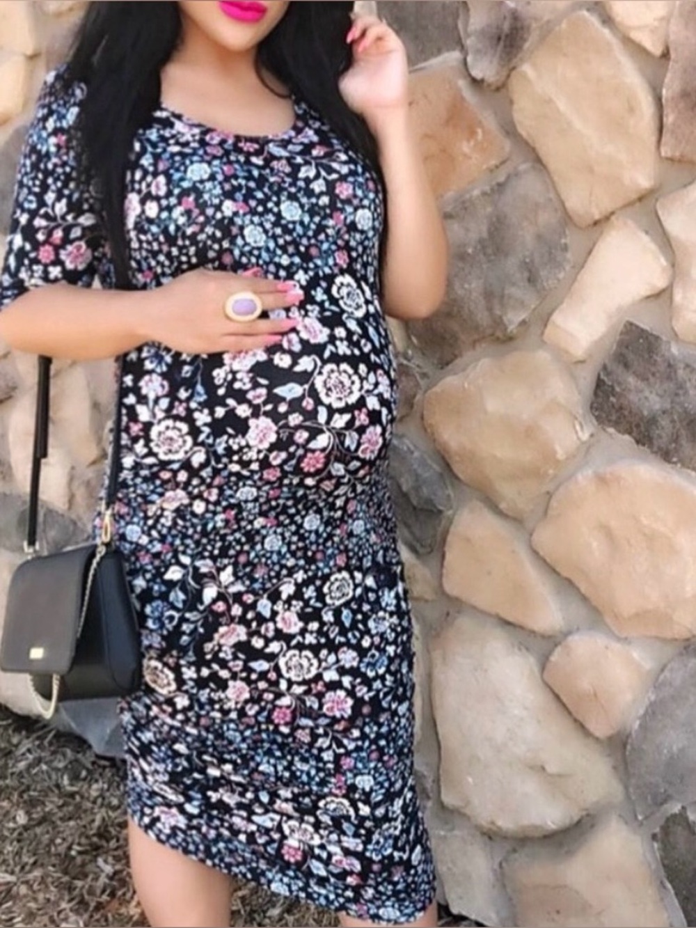 Motherhood Maternity Bundle Of 2 NWT Ruched Short Sleeves Midi Dresses Small - Picture 7 of 7